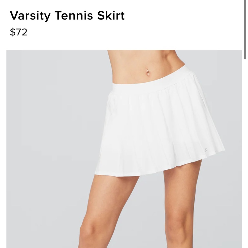 SOLD* Alo yoga varsity tennis skirt